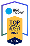 2025 USA Today Top Work Places logo 
