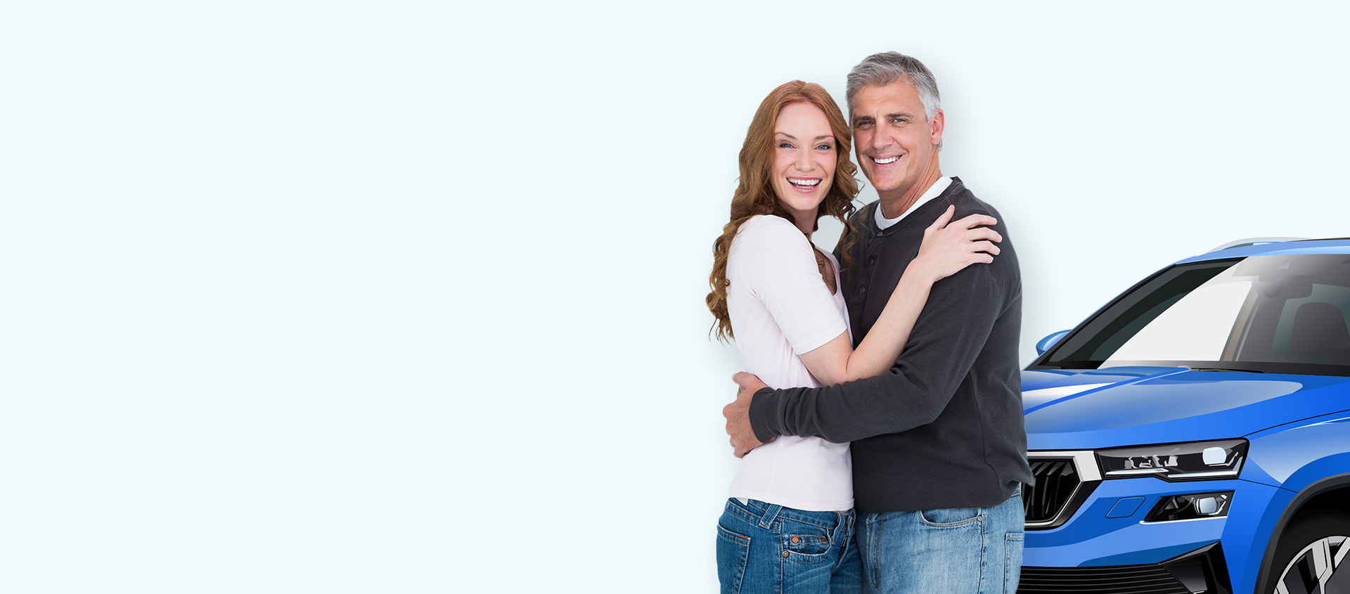 Couple with car
