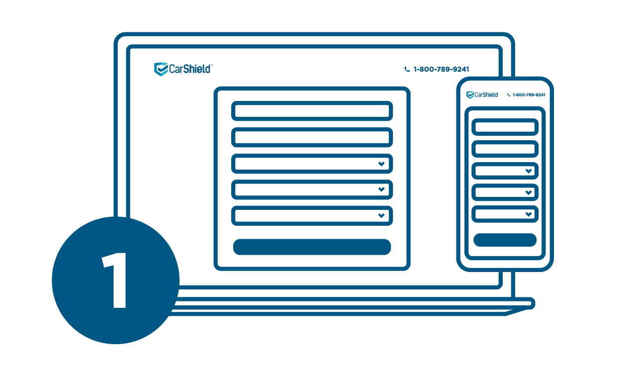 CarShield website on computer